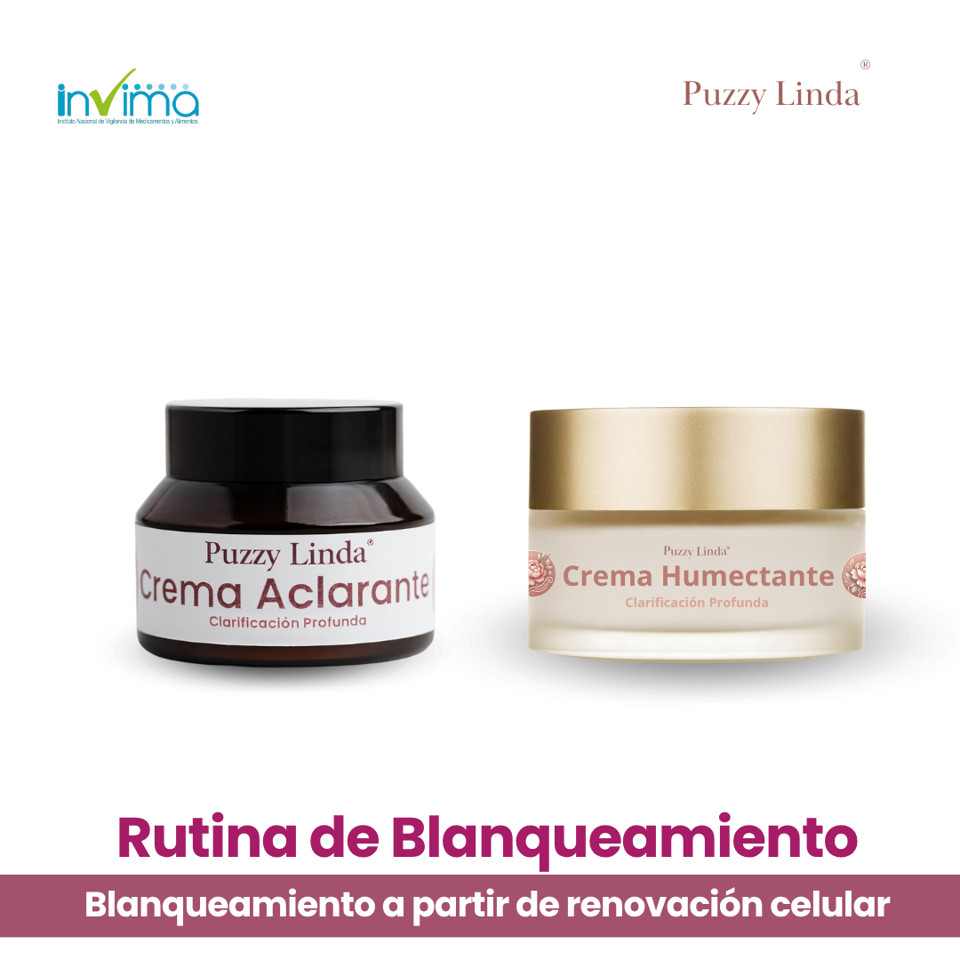Crema Aclarante + Crema Hidratante Puzzy Linda