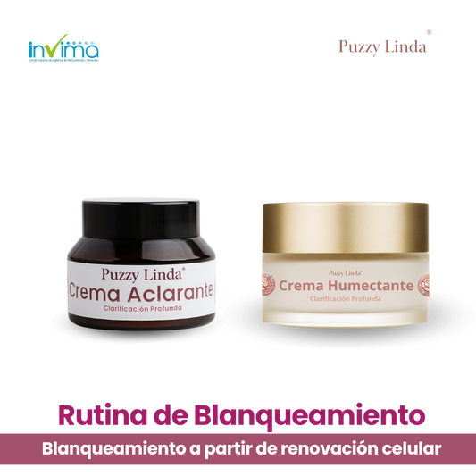 Crema Aclarante + Crema Hidratante Puzzy Linda